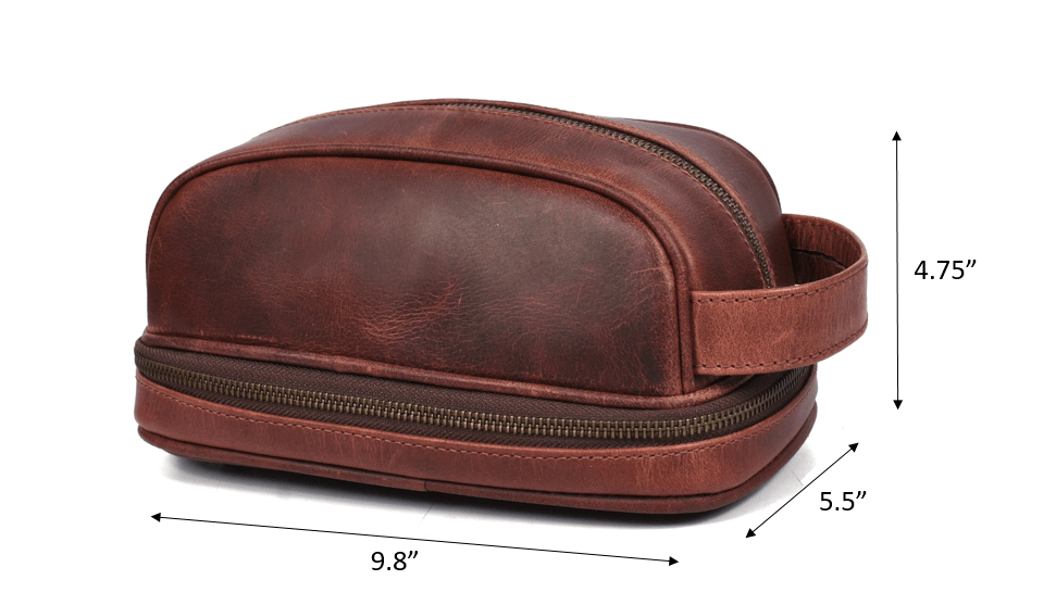 Akron Leather Toiletry Bag - Velora Luxury Fashion