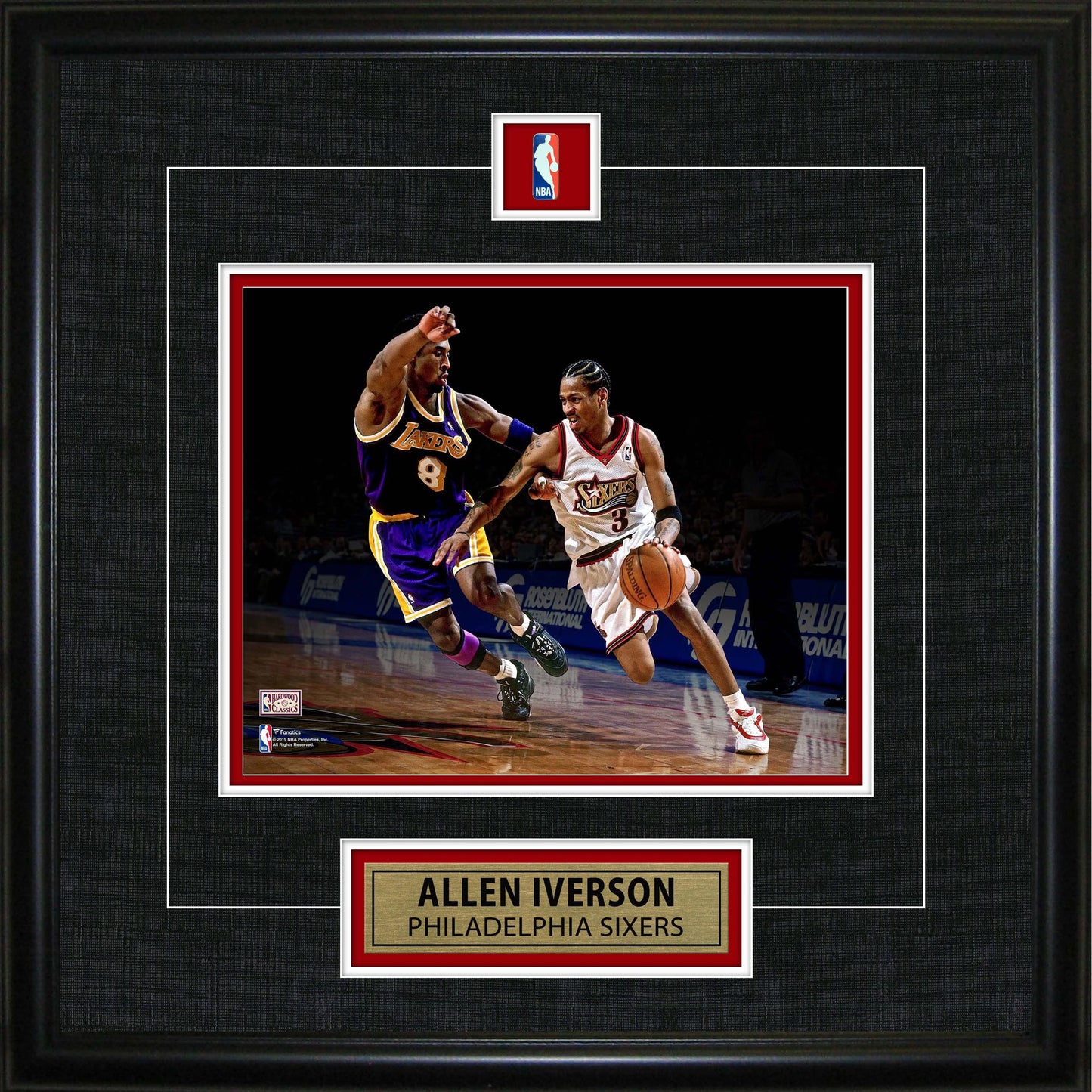 Allen Iverson Framed Pin & Plate Sixers - Velora Luxury Fashion