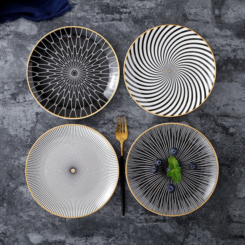 Allure Geometry Dinnerware Set - Velora Luxury Fashion