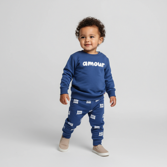 Amour Unisex Cotton Joggers Set - Velora Luxury Fashion