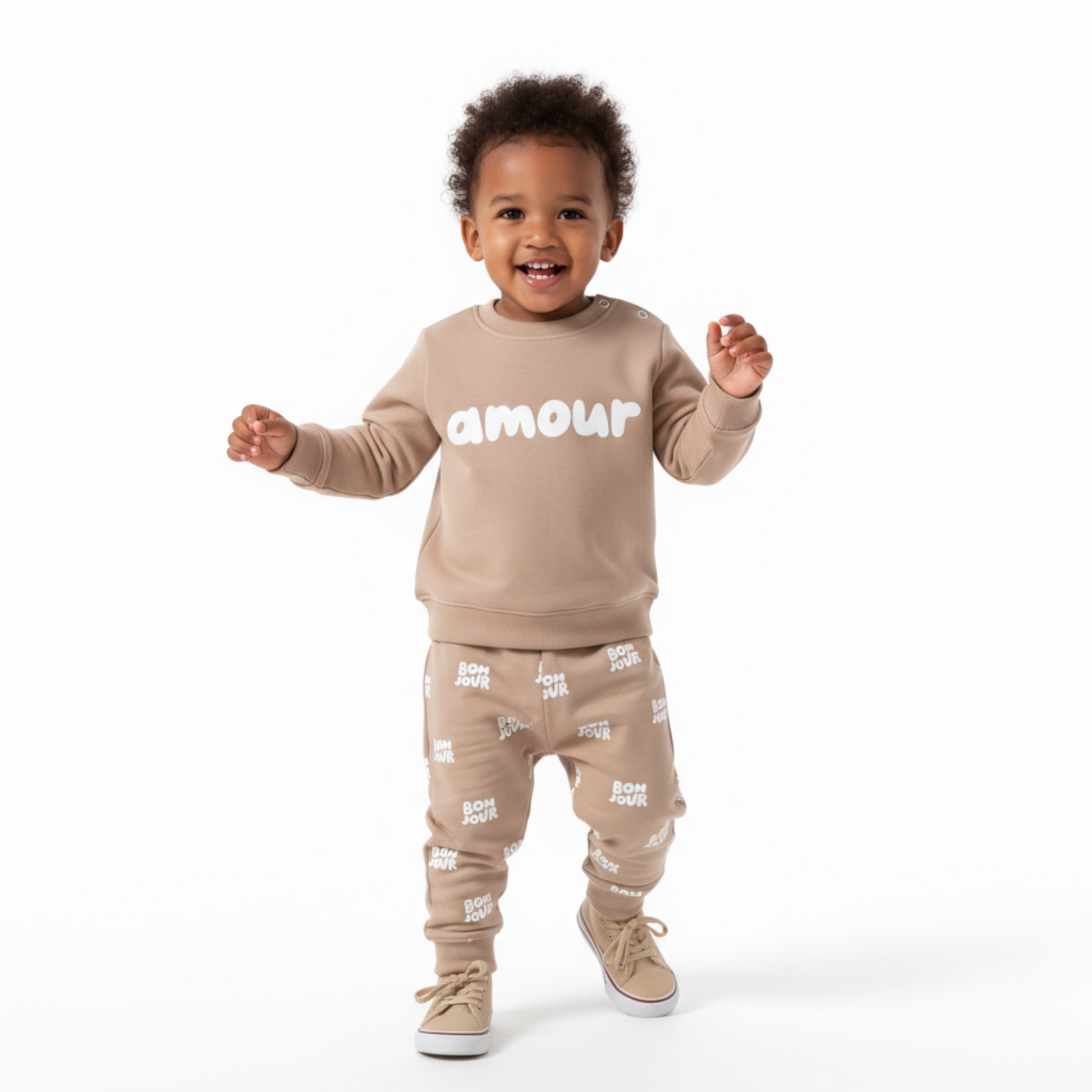 Amour Unisex Cotton Joggers Set - Velora Luxury Fashion