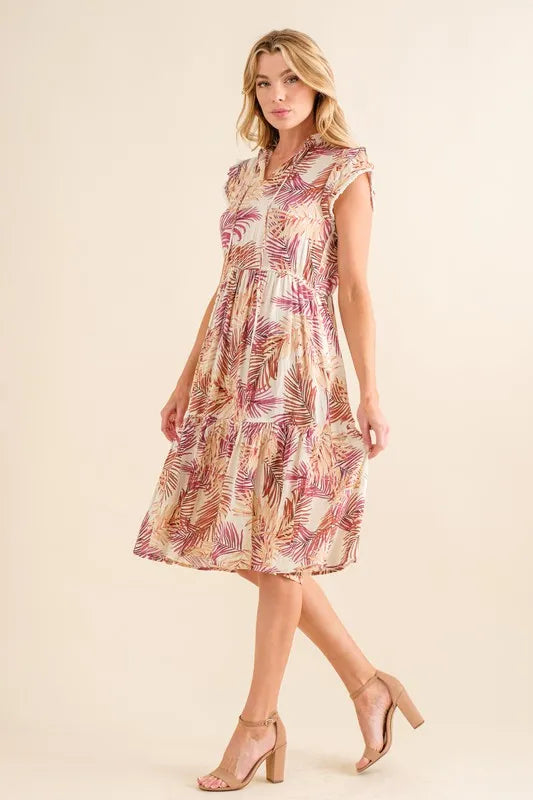 And The Why Boho Printed Tiered Dress - Velora Luxury Fashion