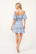 And The Why Off Shoulder Bubble Sleeve Dress - Velora Luxury Fashion