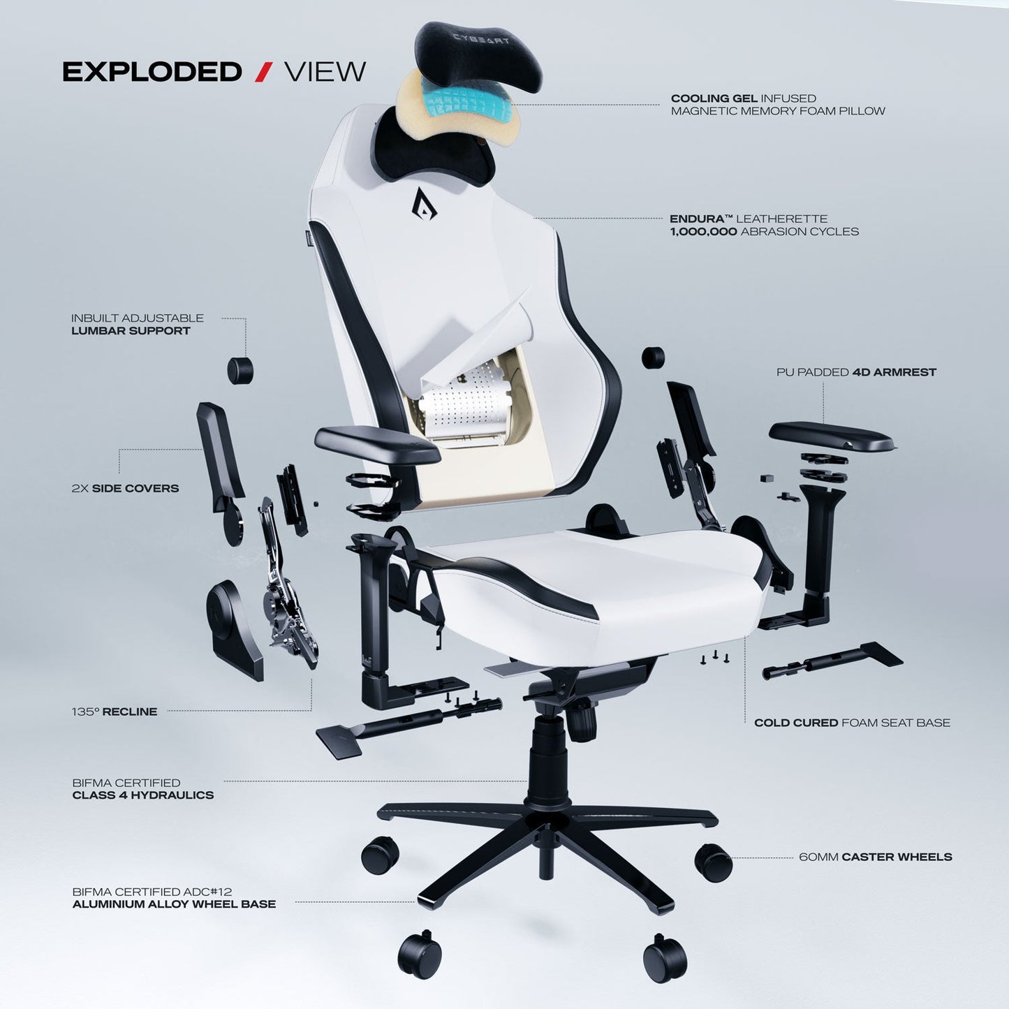 Apex Series - Arctic White Gaming Chair