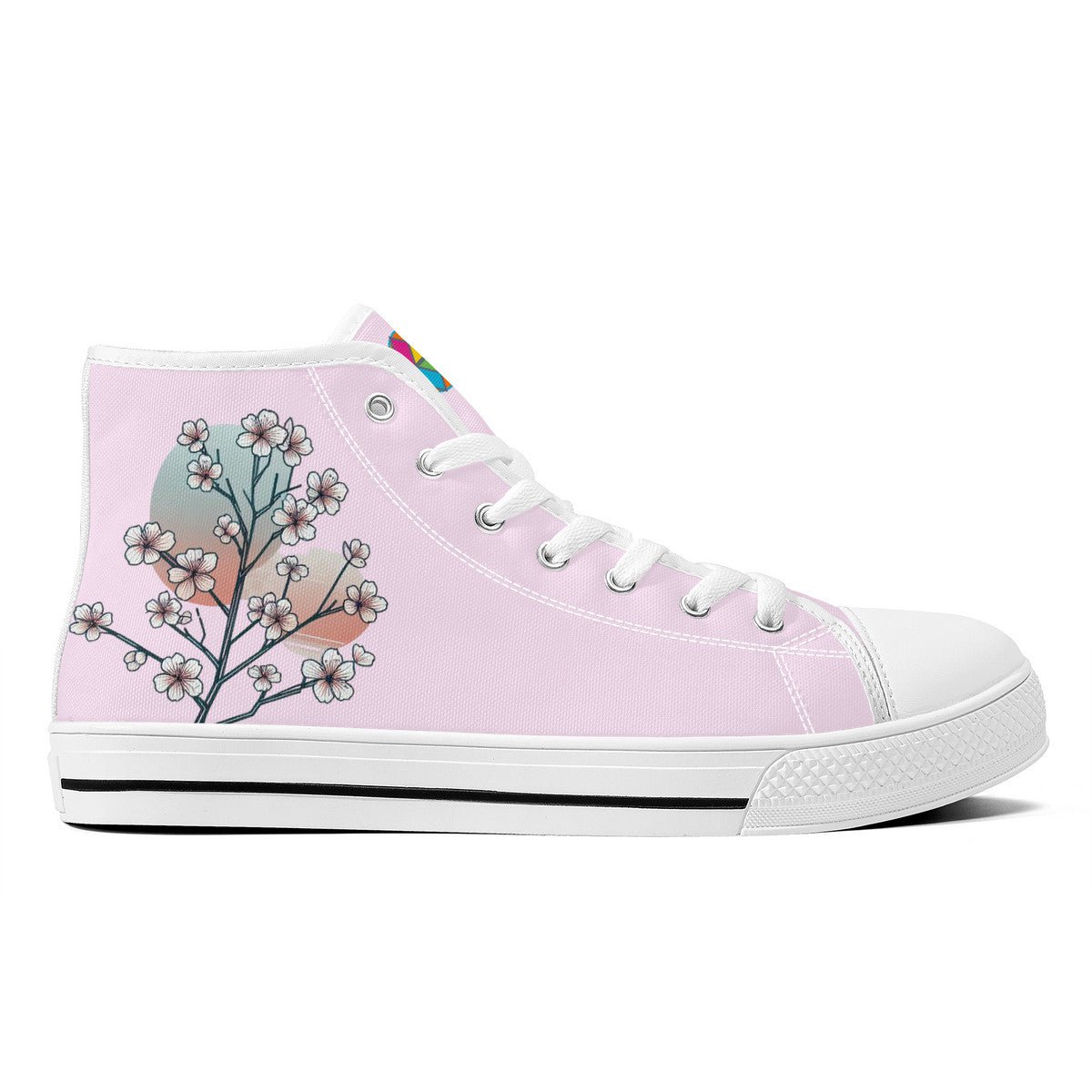 Arctic Sunset Sekura Canvas Hi-Top Shoes - Velora Luxury Fashion
