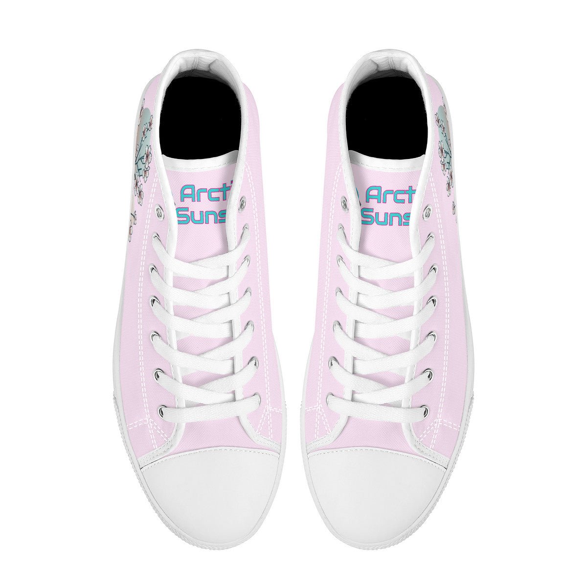 Arctic Sunset Sekura Canvas Hi-Top Shoes - Velora Luxury Fashion