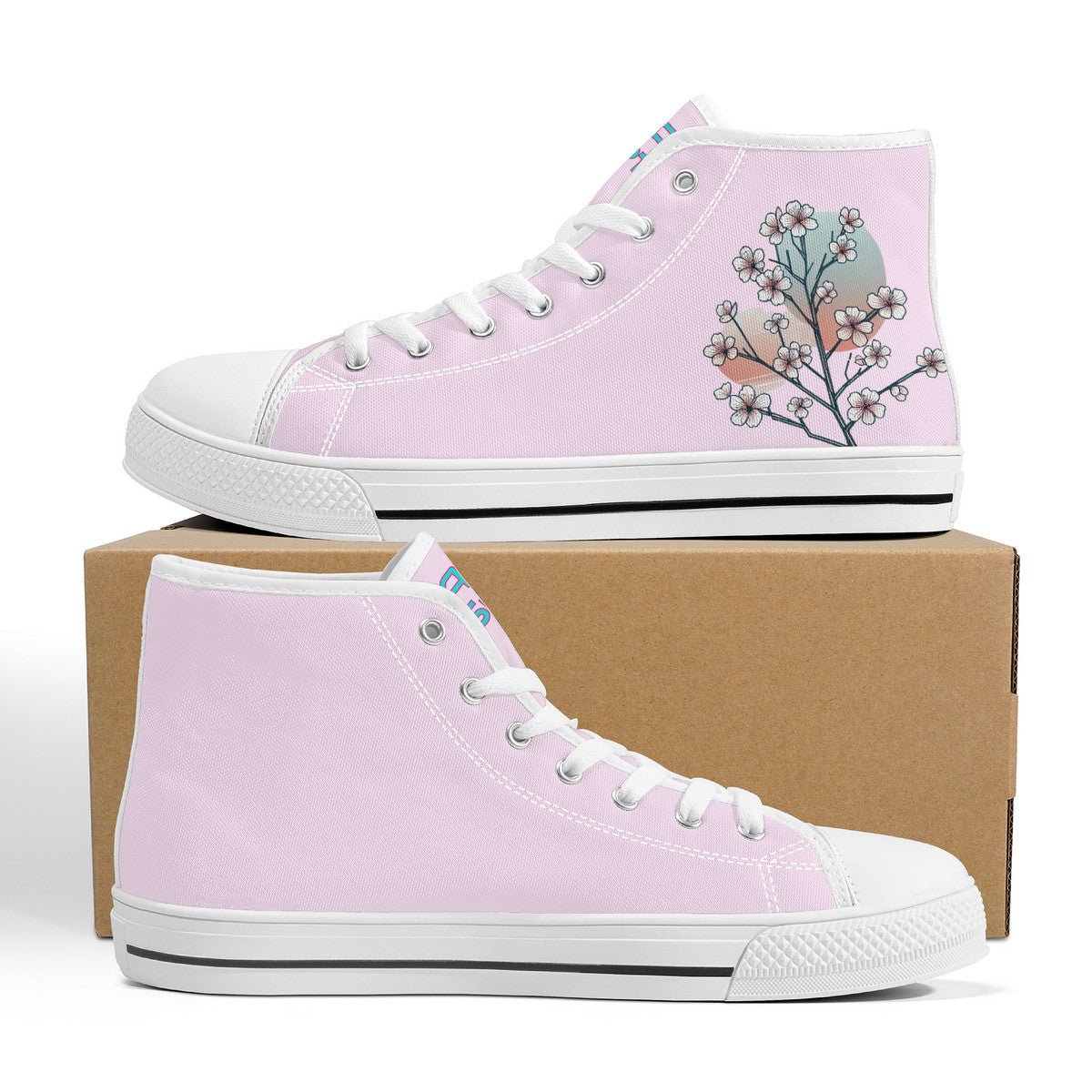Arctic Sunset Sekura Canvas Hi-Top Shoes - Velora Luxury Fashion