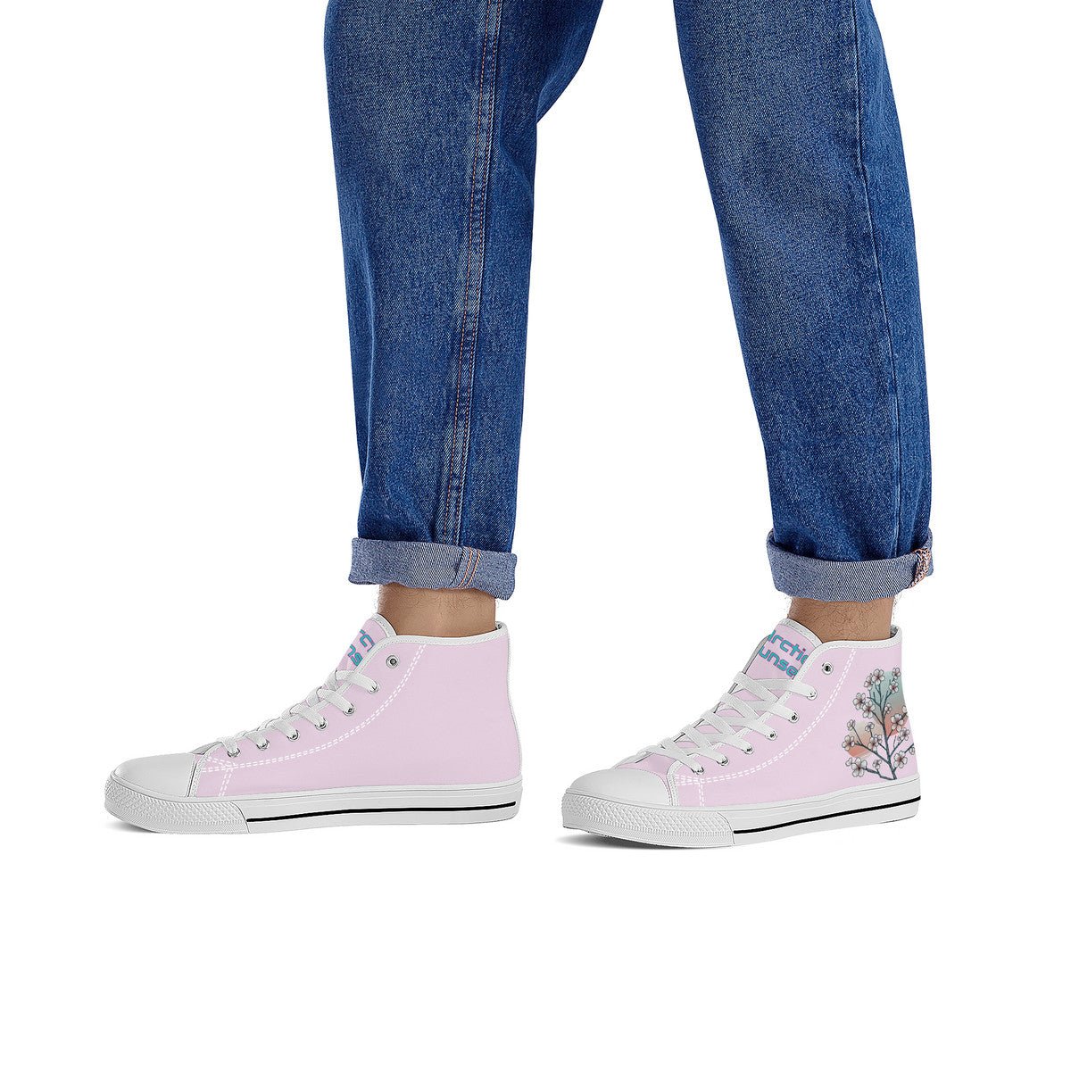 Arctic Sunset Sekura Canvas Hi-Top Shoes - Velora Luxury Fashion