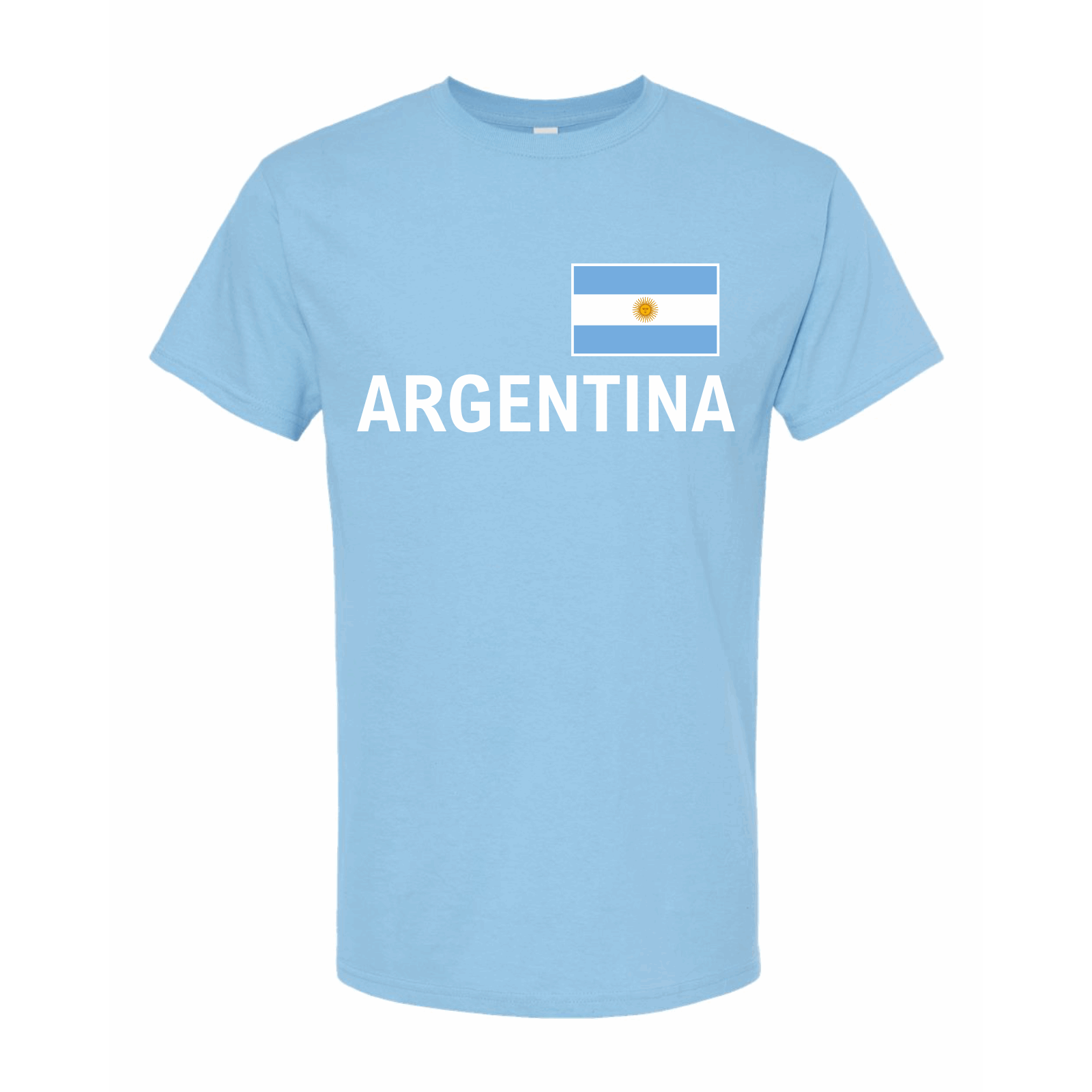Argentina World Football Fan Tee – Light Blue - Velora