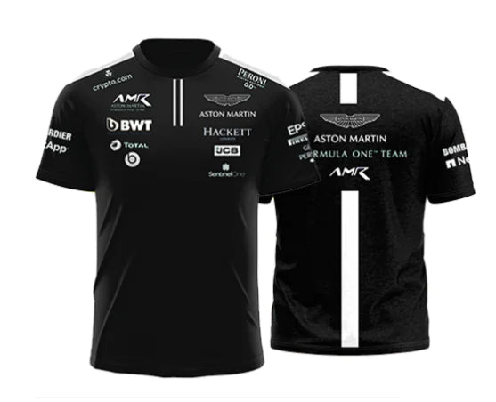 Aston Martin F1 Black Team Tee - Velora Luxury Fashion
