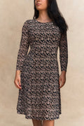 Audrey Floral Stretch Fit & Flare Dress - Velora Luxury Fashion
