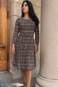Audrey Floral Stretch Fit & Flare Dress - Velora Luxury Fashion