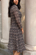 Audrey Floral Stretch Fit & Flare Dress - Velora Luxury Fashion