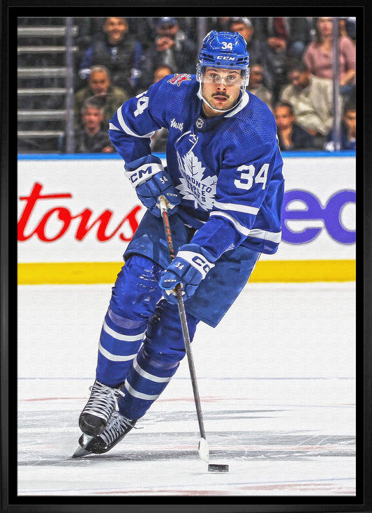 Auston Matthews Framed 20x29 Canvas Maple Leafs Action-V - Velora Luxury Fashion