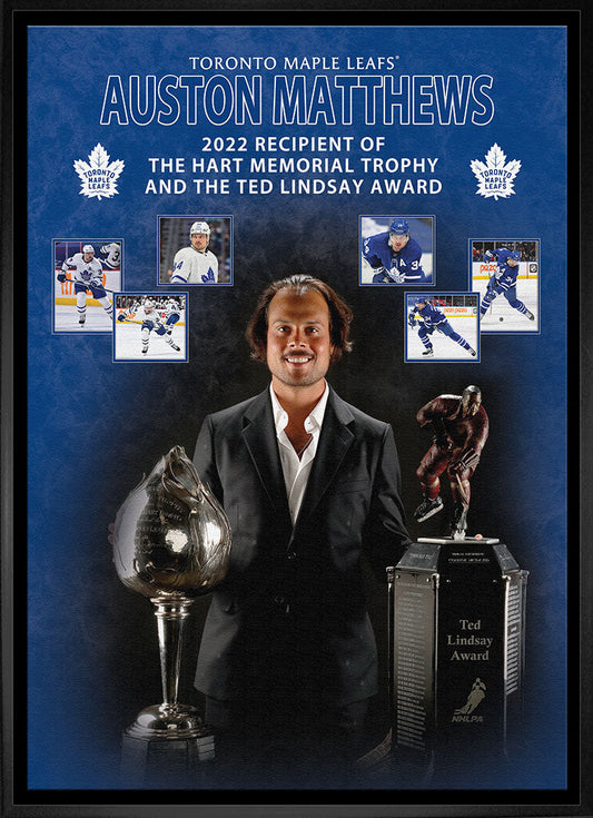 Auston Matthews Framed Toronto Maple Leafs 20x29 2022 Trophy Collage Canvas - Velora Luxury Fashion