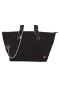 Authentic BURBERRY BLUE LABEL Hand Tote Bag Polyester Leather Black 7082L - Velora Luxury Fashion
