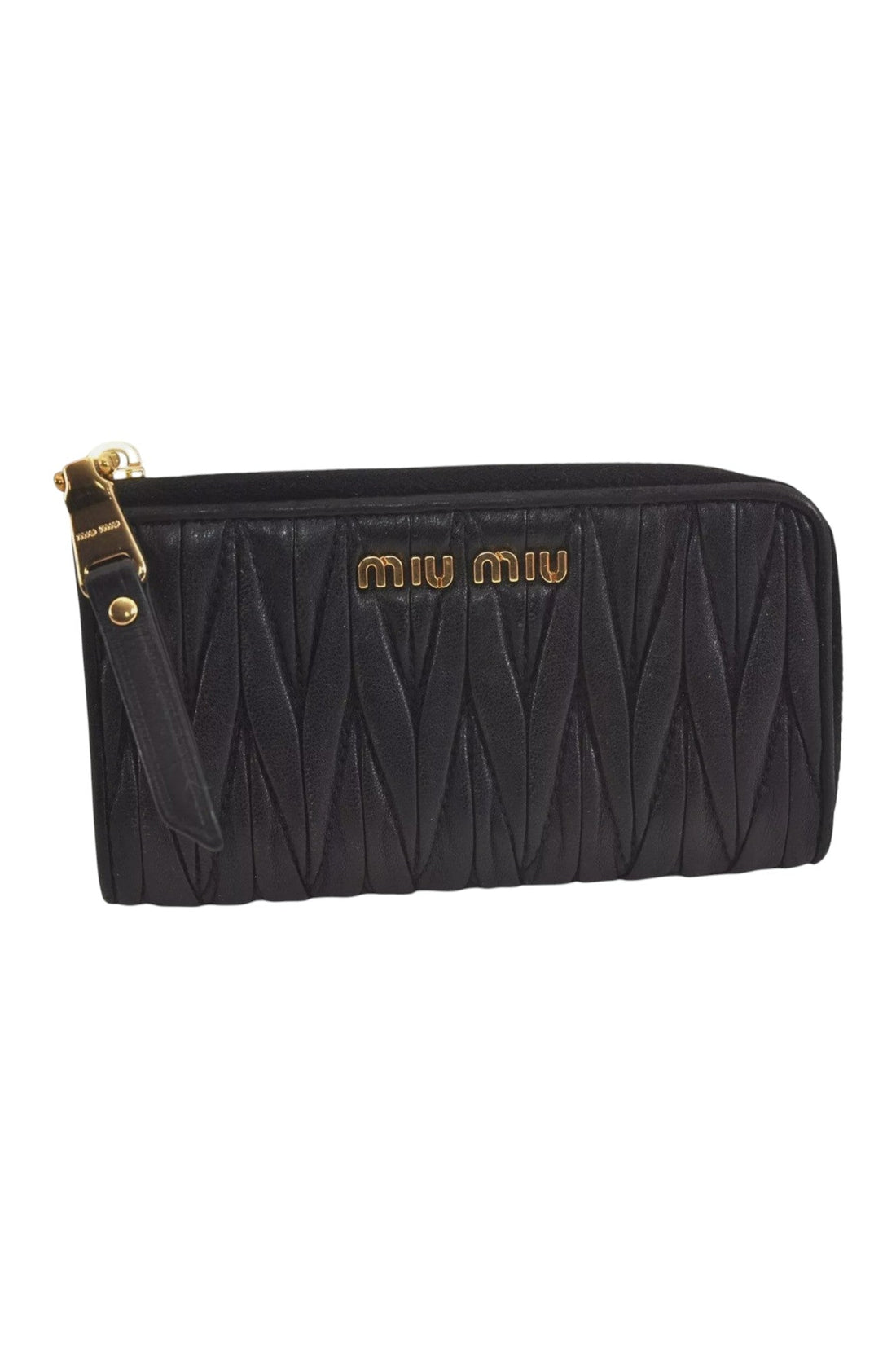Authentic MIU MIU Vintage Matelasse Leather Coin Case Purse Black 8330L - Velora Luxury Fashion