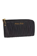 Authentic MIU MIU Vintage Matelasse Leather Coin Case Purse Black 8330L - Velora Luxury Fashion