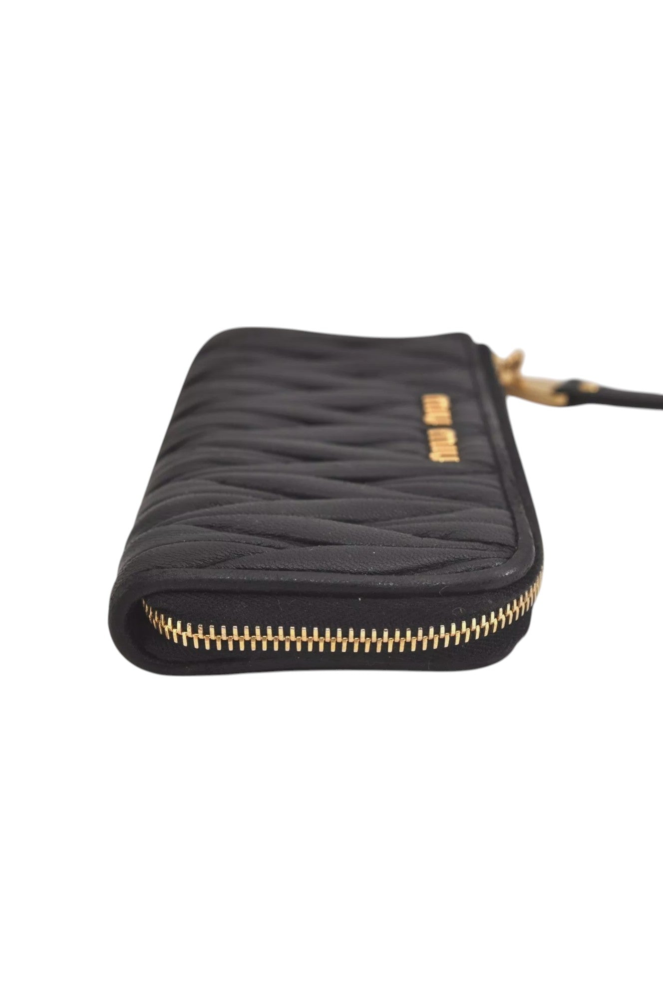 Authentic MIU MIU Vintage Matelasse Leather Coin Case Purse Black 8330L - Velora Luxury Fashion