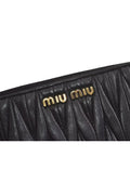 Authentic MIU MIU Vintage Matelasse Leather Coin Case Purse Black 8330L - Velora Luxury Fashion