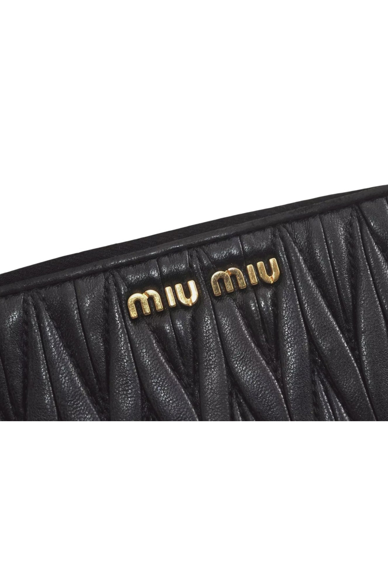 Authentic MIU MIU Vintage Matelasse Leather Coin Case Purse Black 8330L - Velora Luxury Fashion