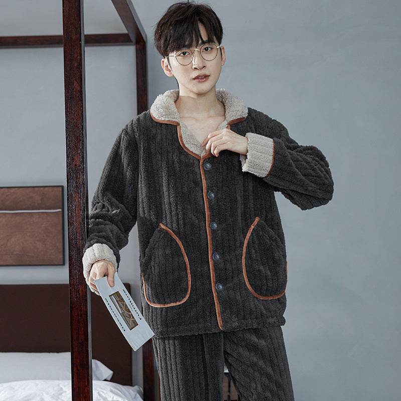 Autumn Pajamas – Flannel Trousers Sleepwear for Young Men EX-STOCK Canada