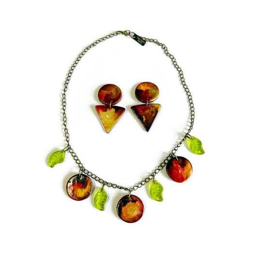 Handmade Autumn Leaf Jewelry Set - Velora Luxury Fashion