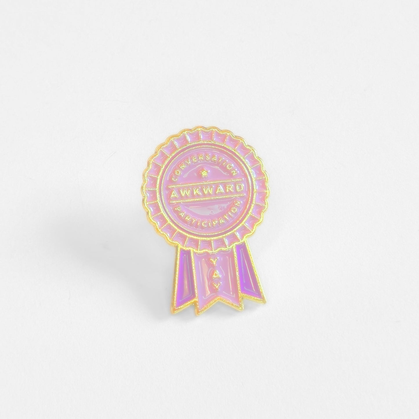 Awkward Conversation Participation (Award Ribbon) | Collectible Pin - Velora
