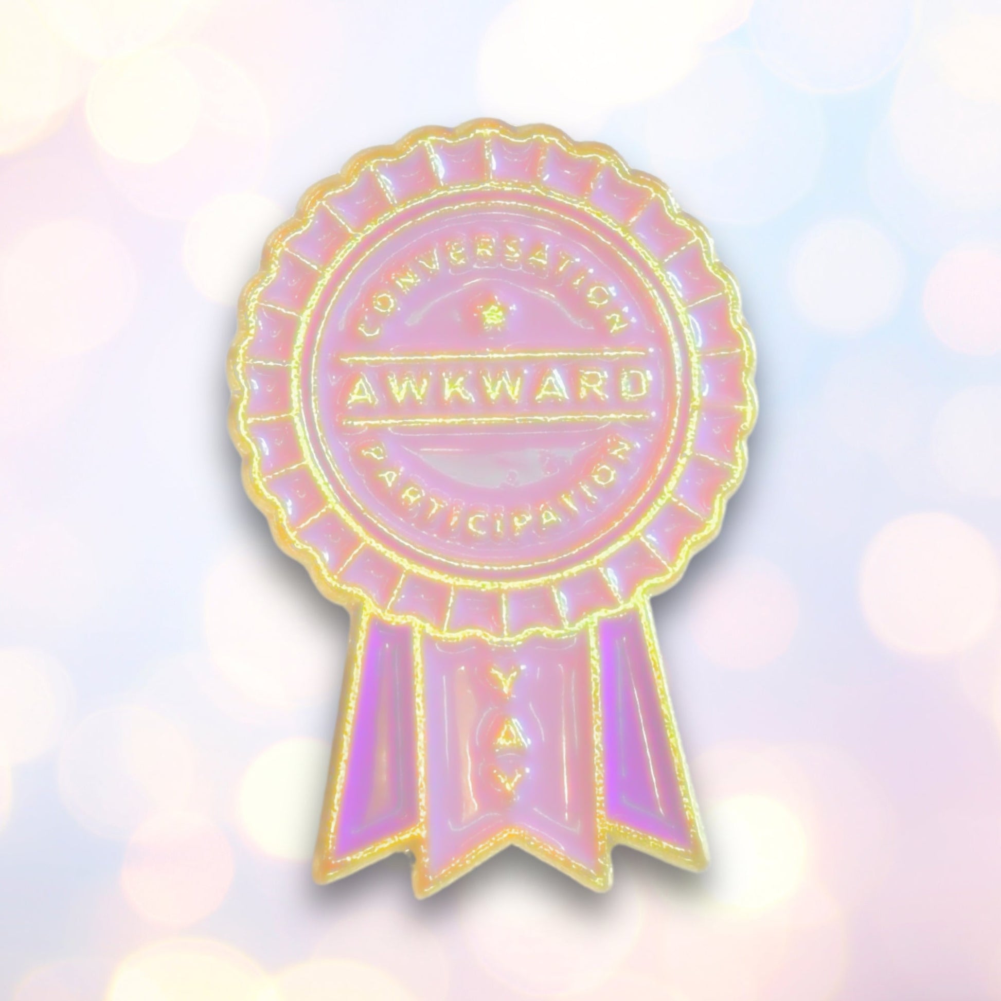 Awkward Conversation Participation (Award Ribbon) | Collectible Pin - Velora