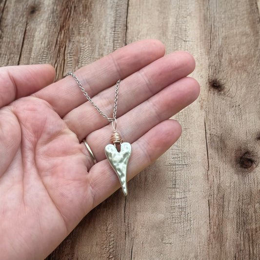Wire Wrapped Heart Necklace - Velora