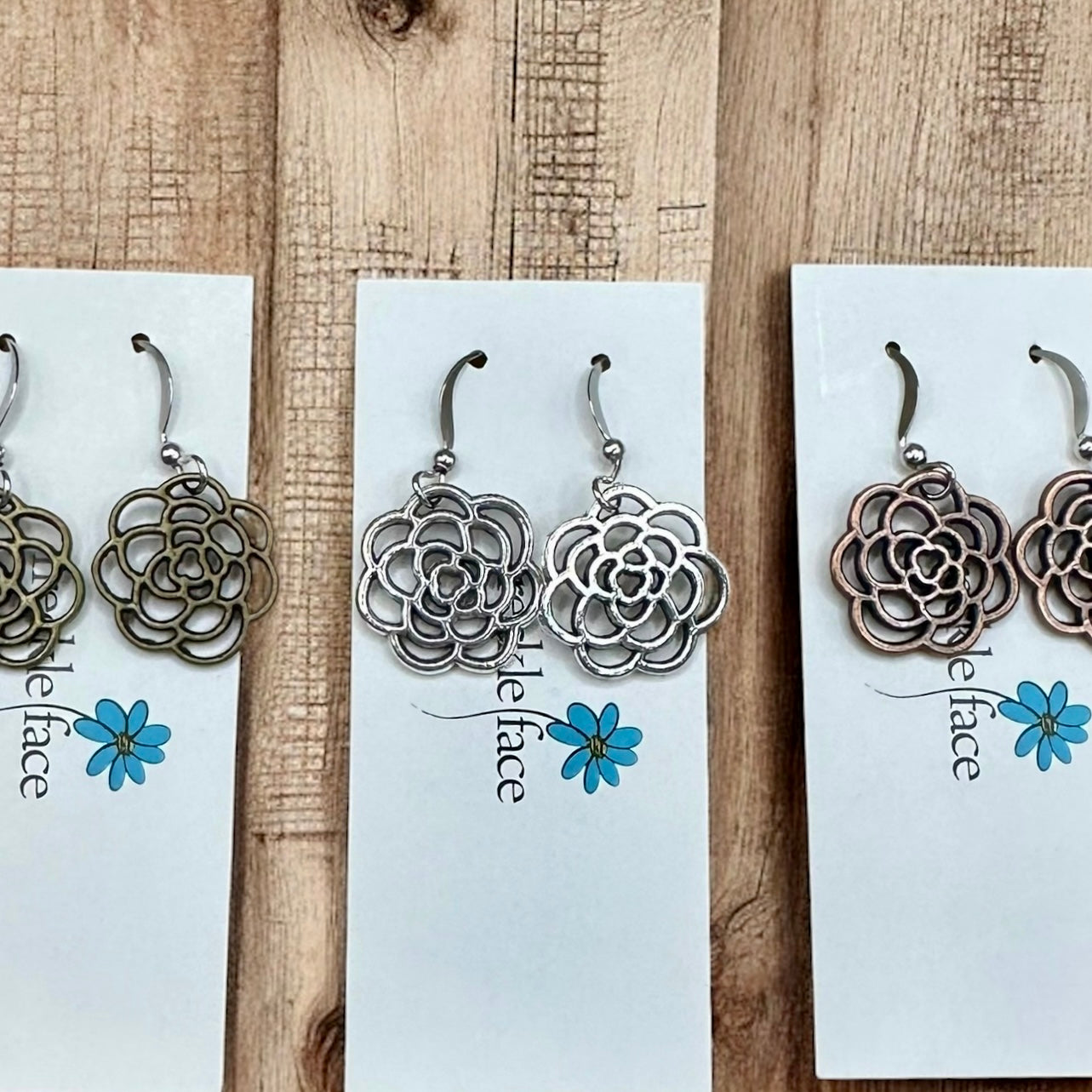 Rose Flower Earrings - Velora