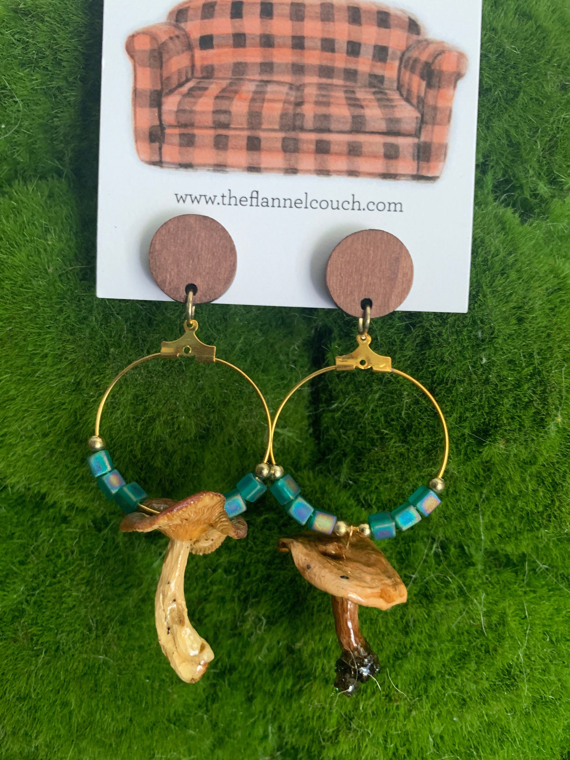 Wild Ontario Mushrooms Earrings www.Shopthatapp.com