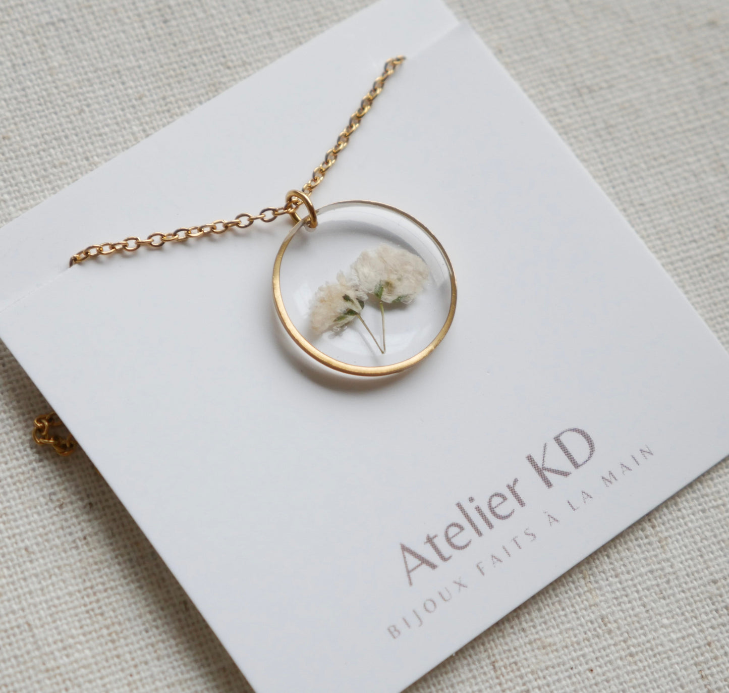 Collier Gigi duo blanc - rond (medium) - Velora