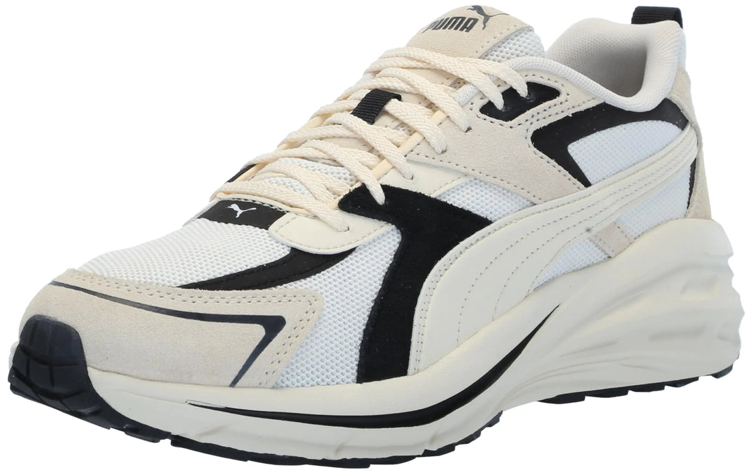 PUMA Womens Hypnotic Leather Sneaker Alabaster Black 6.5
