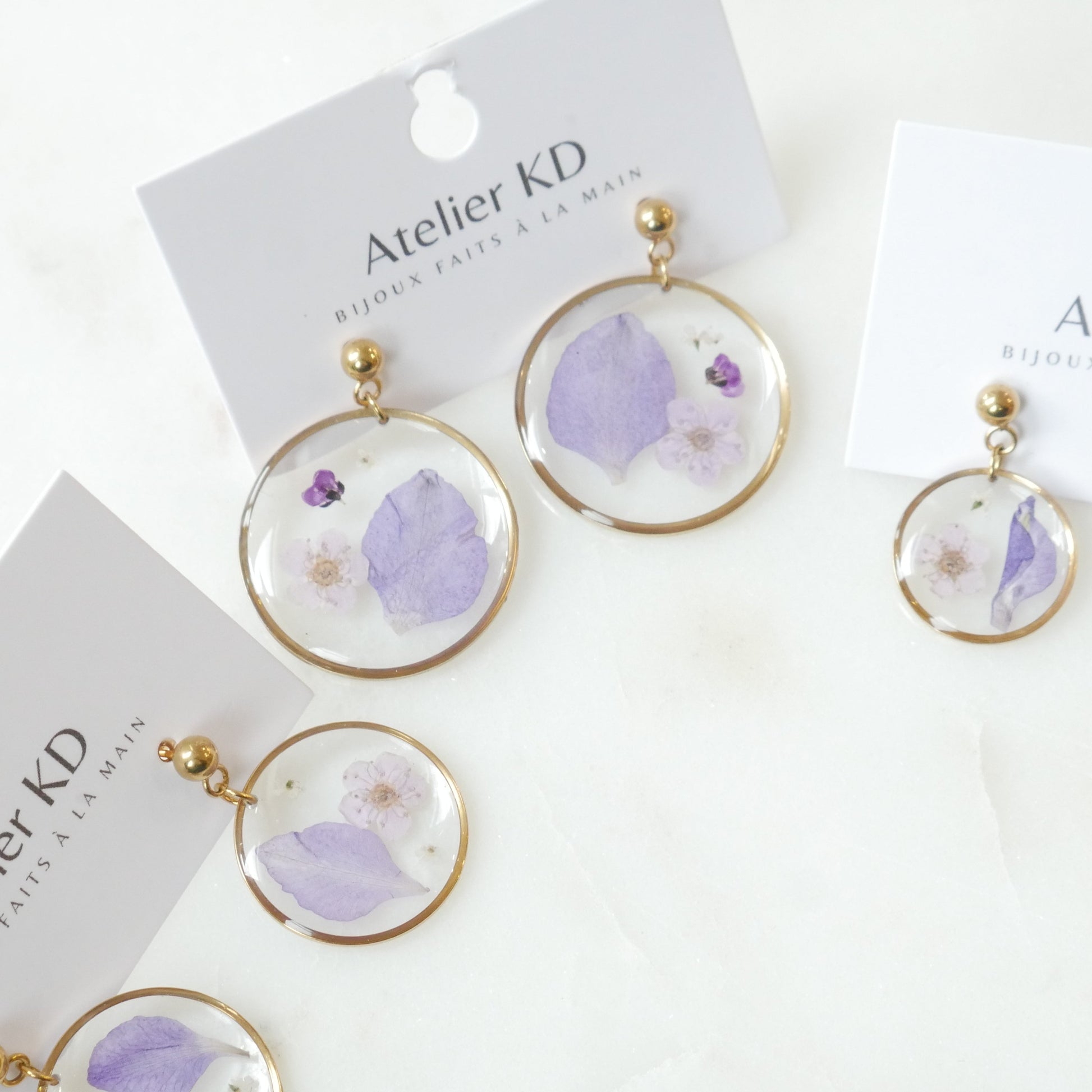 (Boucles d'oreilles Léa - rond (moyen 25mm) - Velora