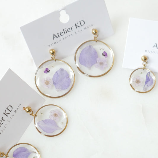 (Boucles d'oreilles Léa - rond (moyen 25mm) - Velora
