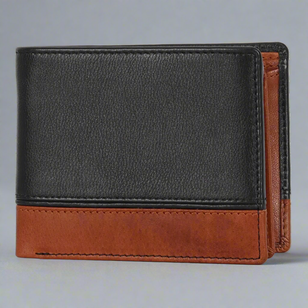 BOL Bi Fold Wallet Black/Brown - Velora Luxury Fashion