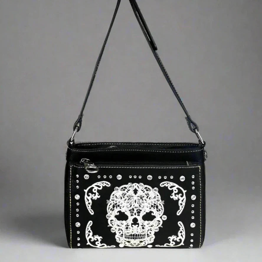 BOL Cross Body Sugar Skull Faux Leather Handbag - Velora Luxury Fashion