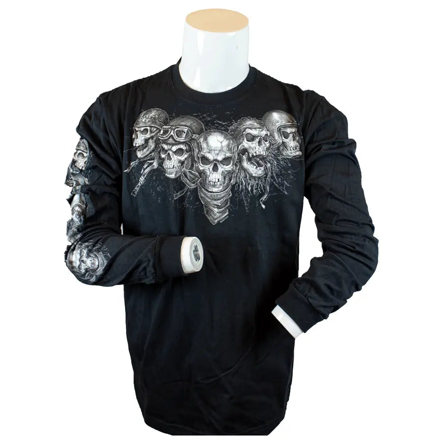 BOL Men's Five Skulls Long Sleeve Shirt - Velora Luxury Fashion