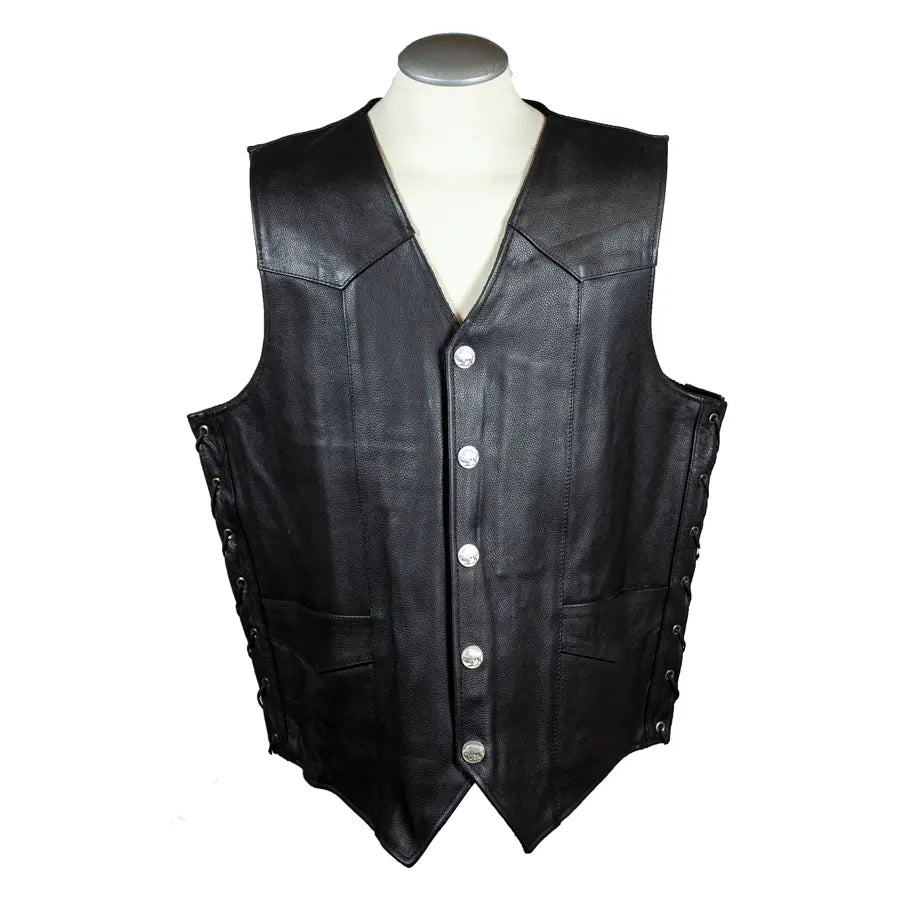 BOL Men's Tall Buffalo Leather Vest - Velora Luxury Fashion