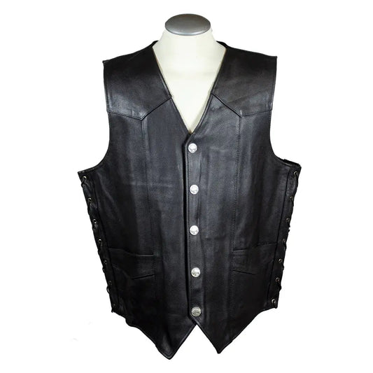 BOL Men's Tall Buffalo Leather Vest - Velora Luxury Fashion