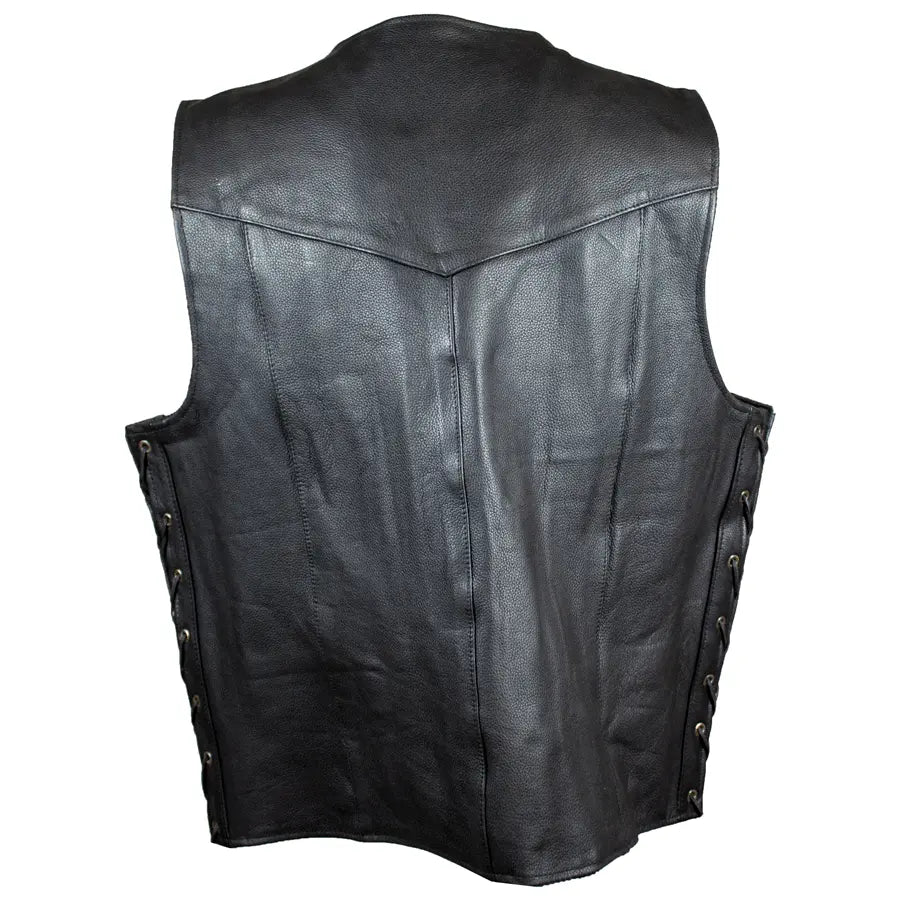 BOL Men's Tall Buffalo Leather Vest - Velora Luxury Fashion