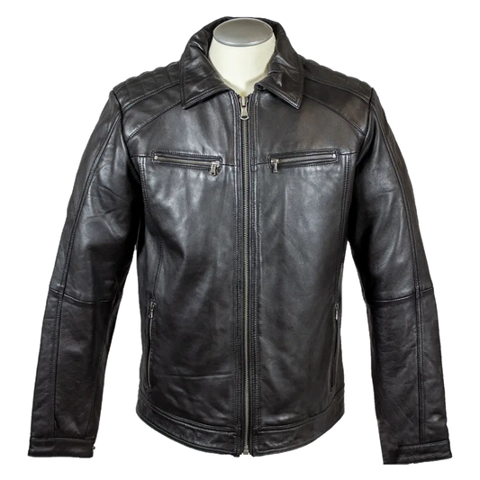 BOL Men's Zip Pocket Leather Jacket - Velora Luxury Fashion