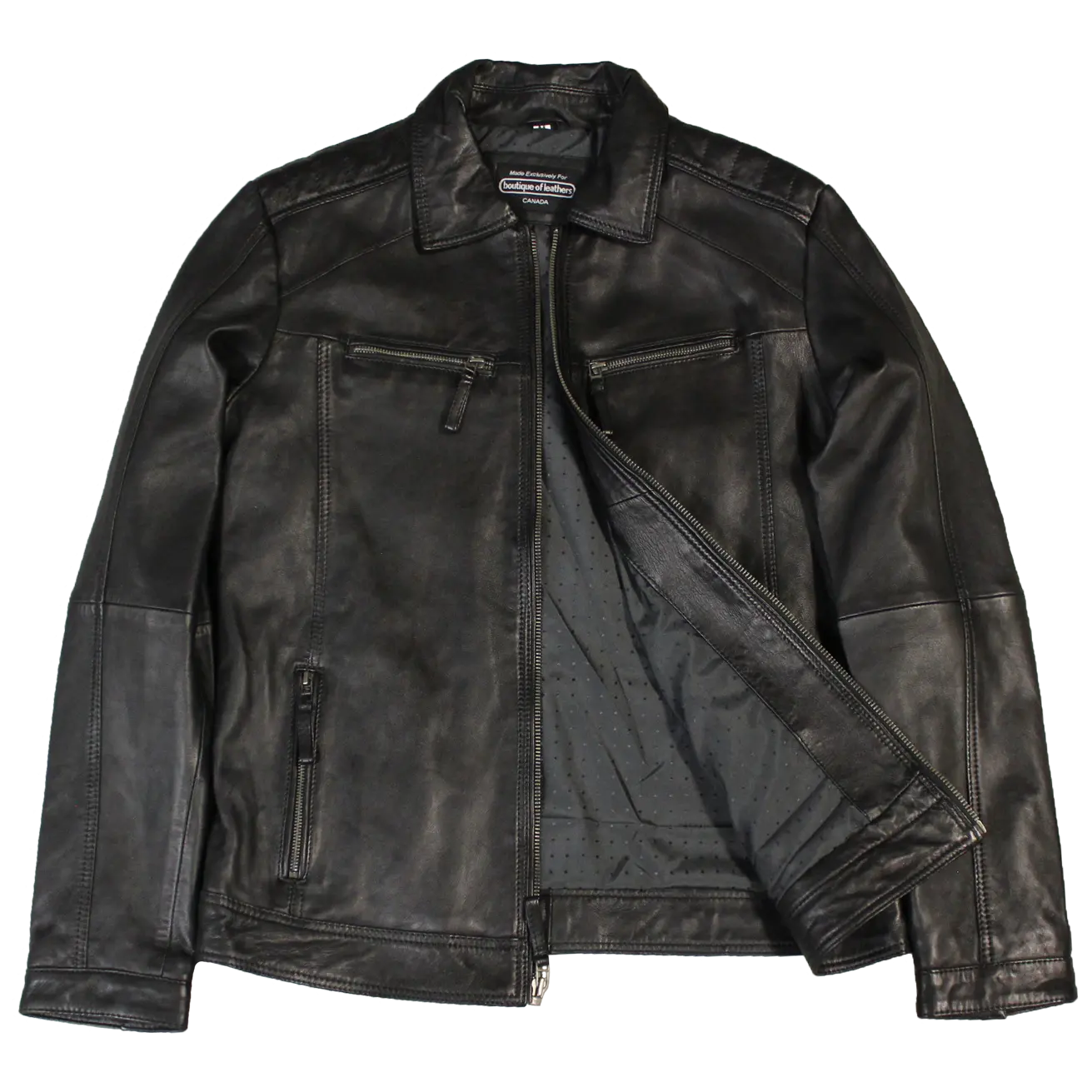 BOL Men's Zip Pocket Leather Jacket - Velora Luxury Fashion