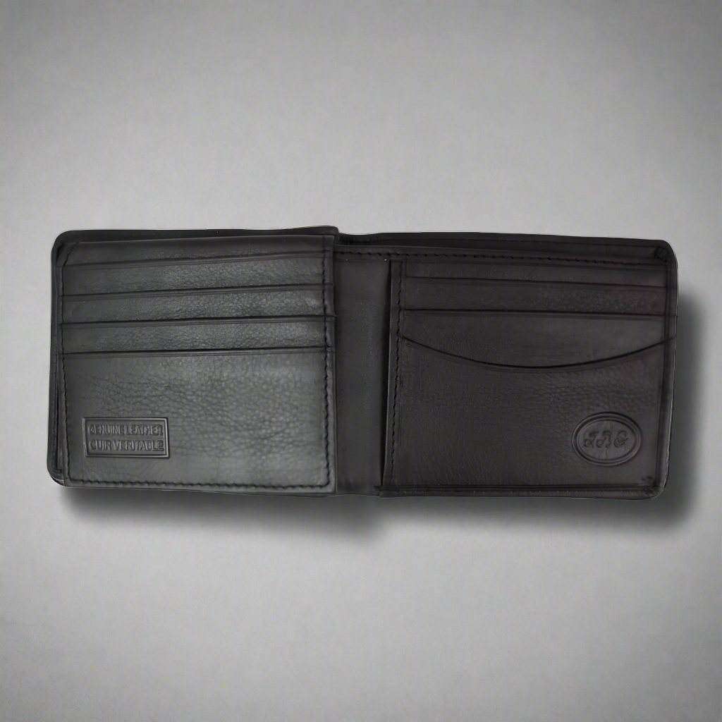 BOL Men's Billfold Flip Up Leather Wallet Boutique of Leathers/Open Road