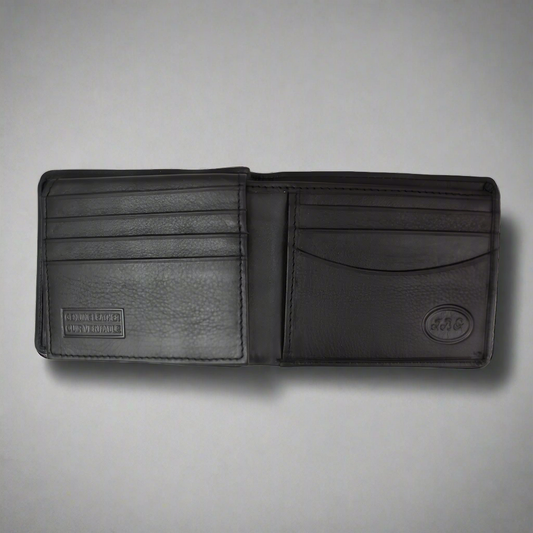 BOL Men's Billfold Flip Up Leather Wallet Boutique of Leathers/Open Road