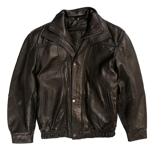 BOL Men's Double Collar Leather Bomber Jacket Boutique of Leathers/Open Road