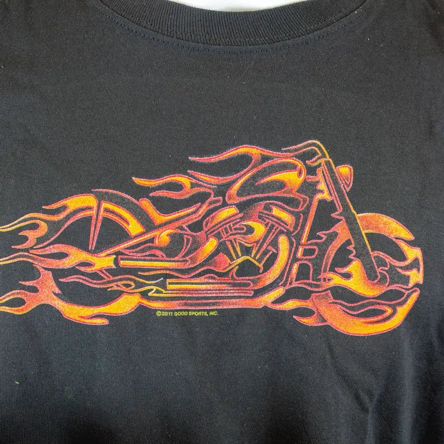 BOL Men's Flaming Bobber Motorcycle Long Sleeve Shirt Boutique of Leathers/Open Road