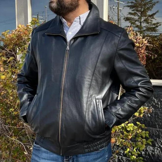 BOL Men's Ting Bomber Lambskin Leather Jacket Boutique of Leathers/Open Road
