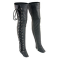 BOL/Open Road Women's Black Thigh High Leather Side Lace Leggings - Velora Luxury Fashion